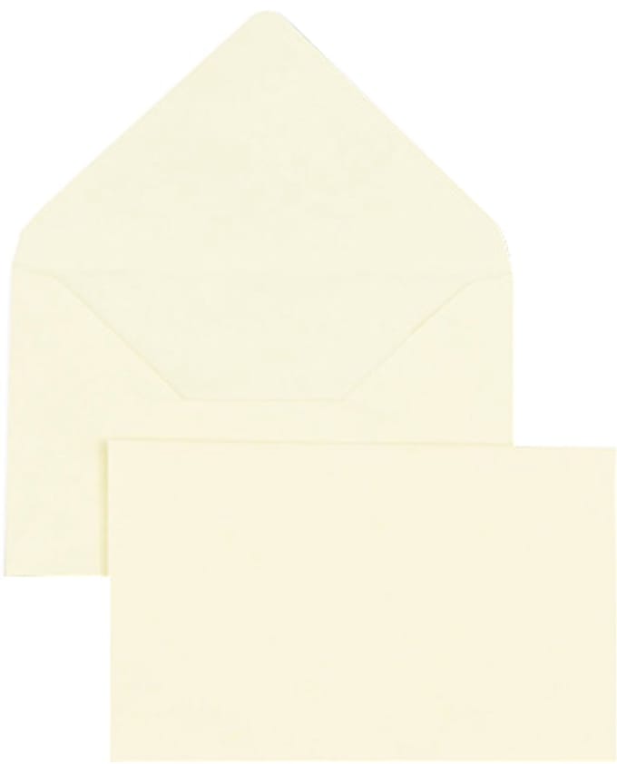 GPV envelop, 90x140 mm, geel, ongegomd, 80 g/m2, 1.000 st