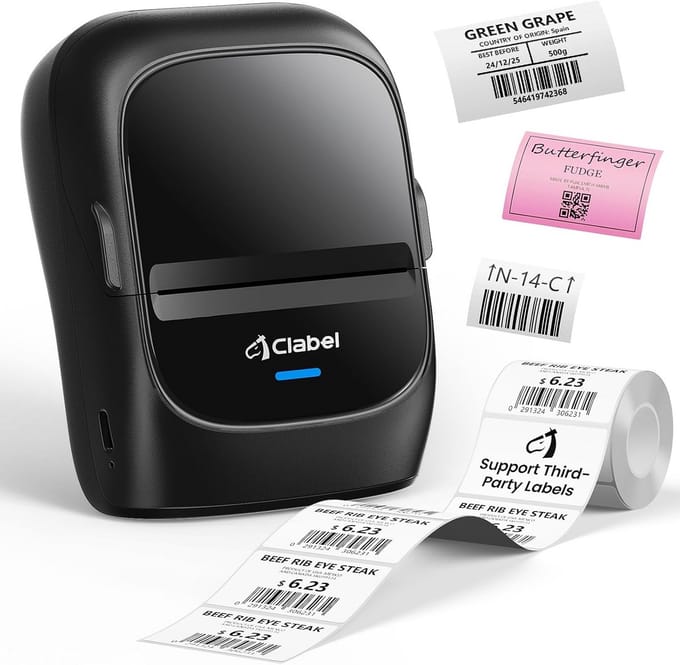 Draagbare Labelprinter - Thermische Printer - Labels Printen - Bluetooth Connectiviteit - 2 Inch Breed - Zwart