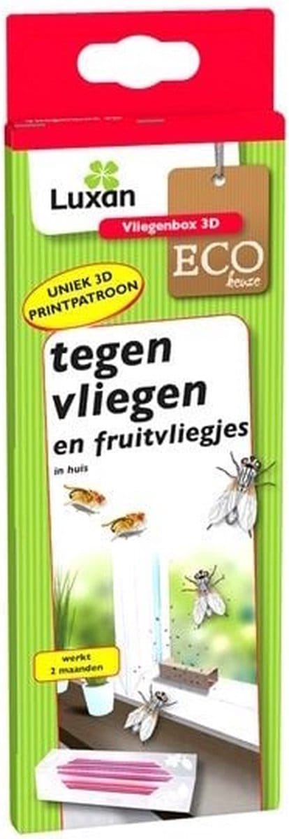 Luxan Vliegenbox 3D | Tegen vliegen en fruitvliegjes