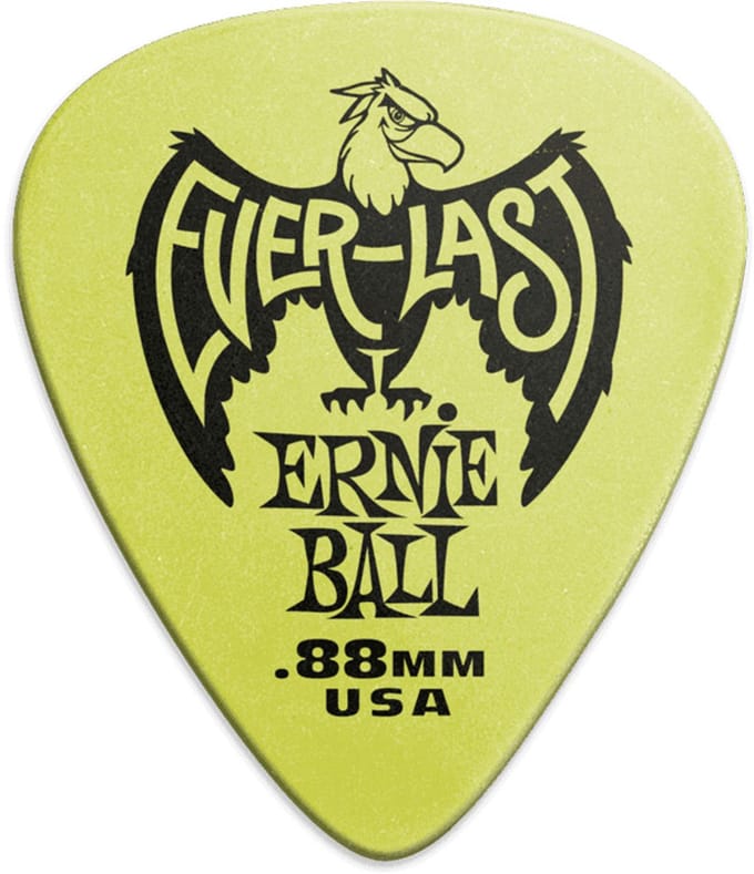 Ernie Ball Everlast - Plectrum - Delrin - Medium 0.88mm - Groen - 12 Stuks