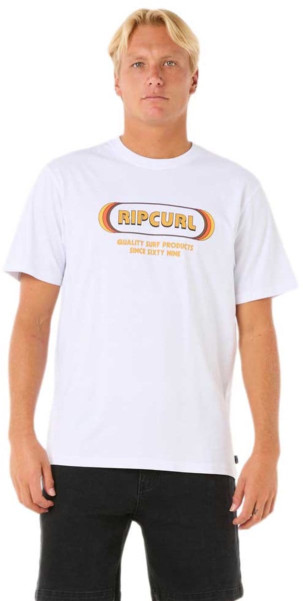 Rip Curl Surf Revival Yo Mumma T-shirt Met Korte Mouwen Wit S Man