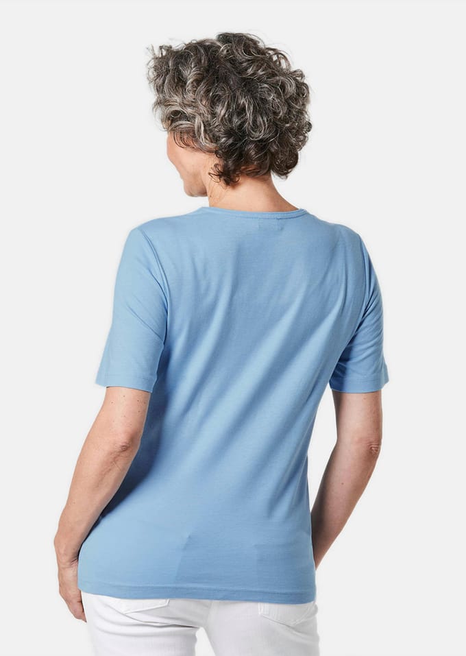 Basic shirt van puur katoen - lichtblauw - Gr. 23 van Goldner Fashion