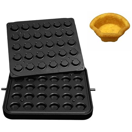 GGM Gastro Platen voor tarteletmachine TMPIC - vorm: 30x schelp - 50x45mm