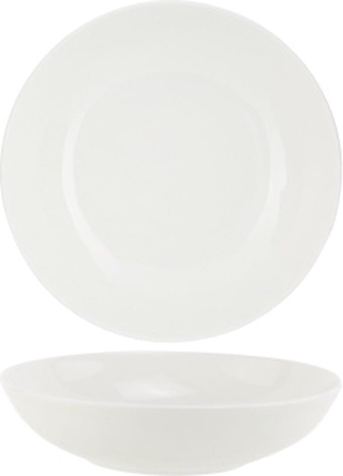Adesso - Diep Bord - D21cm - Wit - Porselein - (Set van 6)
