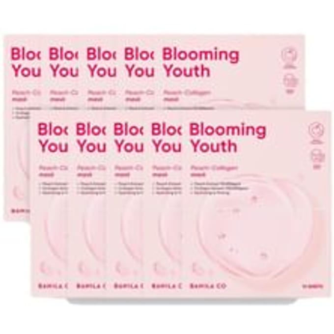 BANILA CO - Blooming Youth Peach-Collagen Mask Set 20ml x 10 sheets
