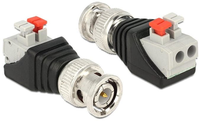 Delock Adapter Serieel [1x BNC - 1x Bus] 0 mm Zwart, Zilver