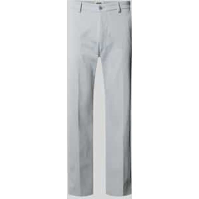 straight fit stoffen broek met persplooien model 'Ajend'