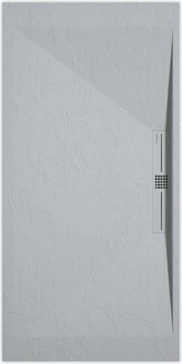 Sanifun douchebak Stone Side Gray 7035 Slate 900 x 800 P