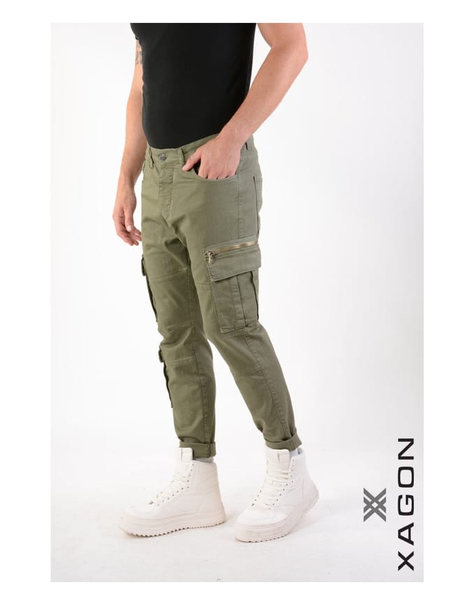 Xagon broek Cargo Mannen groen