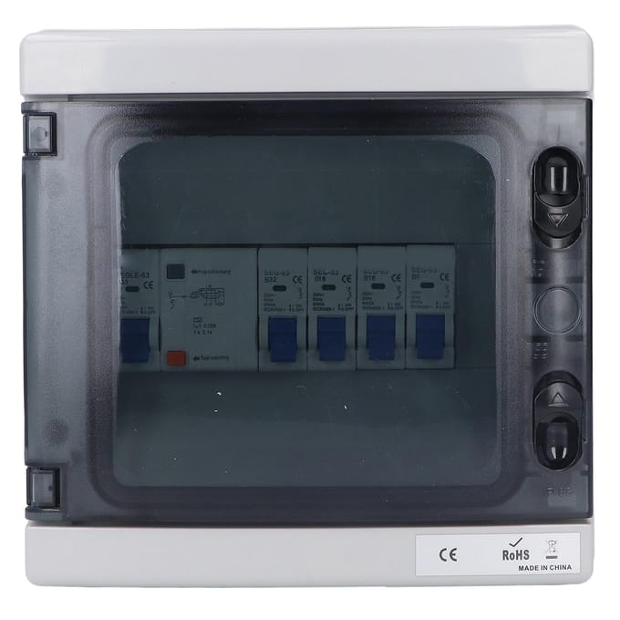 Weerbestendige Verdelingsdoos Waterdicht Europees 4 MCB Stroomonderbrekers voor Caravans 230V