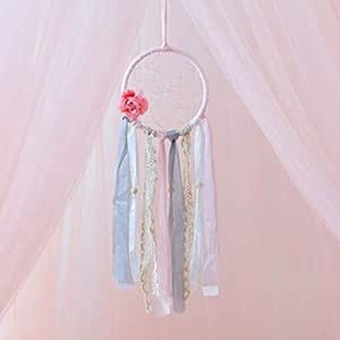 Allecto - Droomvanger - Auto Hanger - Handgemaakt - Roze - Veren