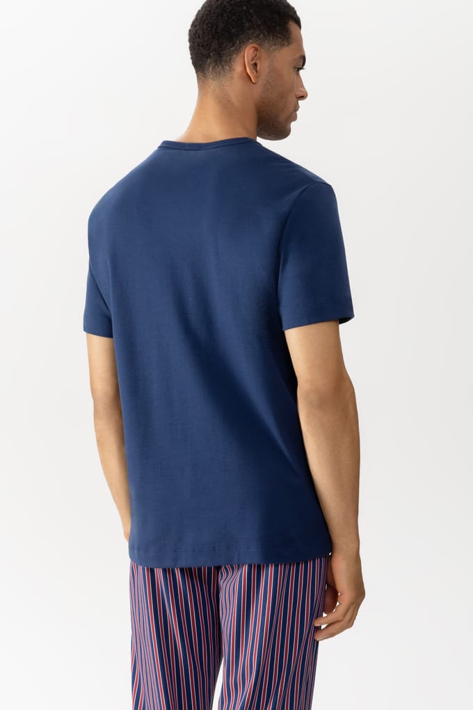 mey Herren T-Shirt Serie Solid Night