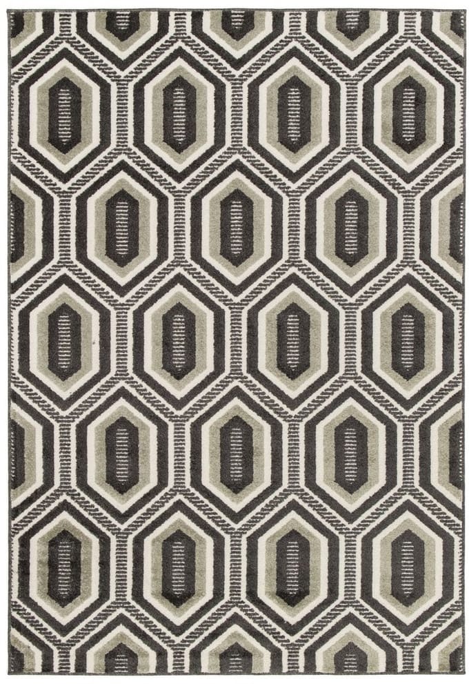Modern vloerkleed - Forme Cristal antraciet 200x290