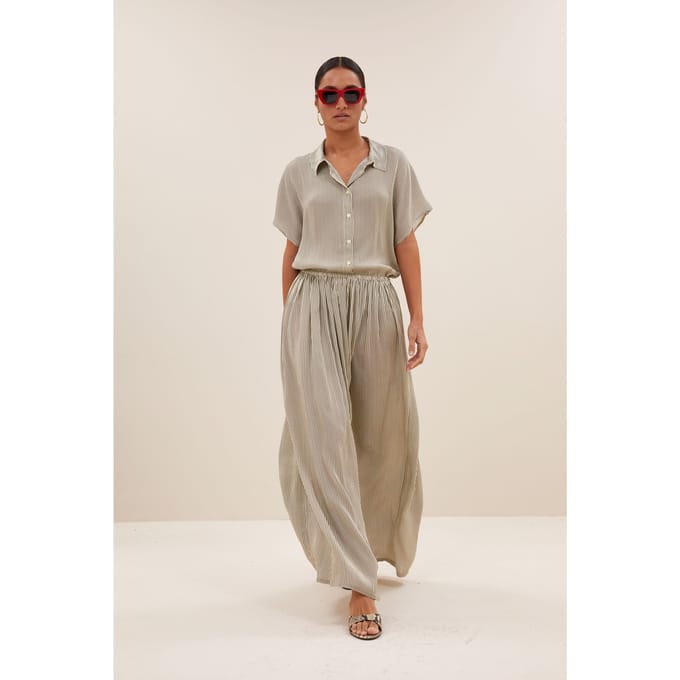 By-Bar Reva Viscose Stripe Skirt Graphite Stripe Print Größe: M | Maxiröcke Outlet | Damen