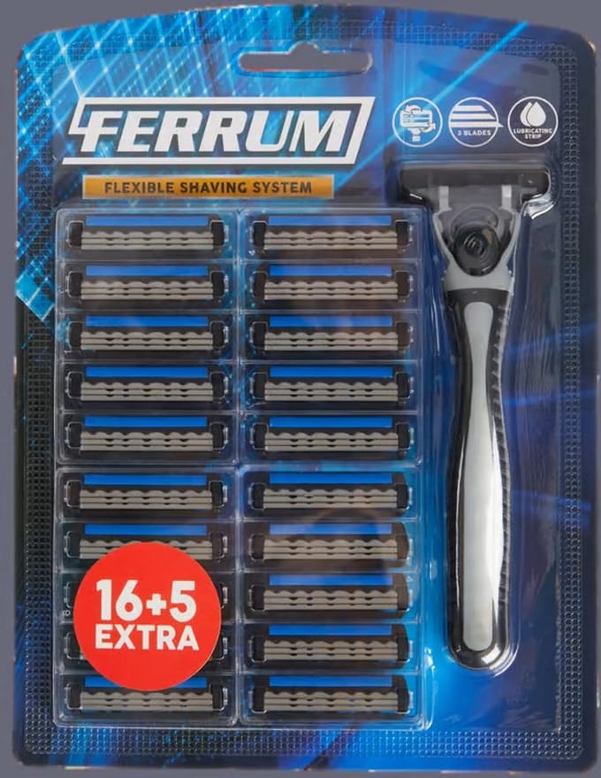 Ferrum scheermes met extra mesjes 21 stuks