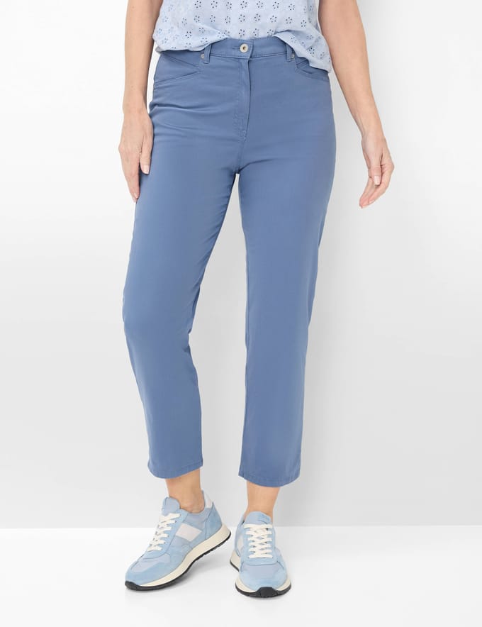 Raphaela by Brax Dames Jeans  Style CAREN 6/8 CORNFLOWER, blauw, maat 36