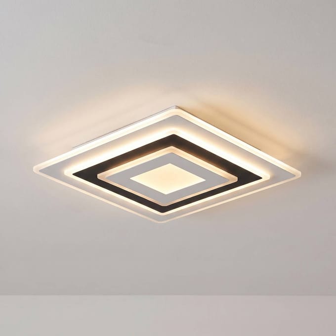 Lindby LED plafondlamp Rebeka, 50 x 50 cm, CCT, dimbaar