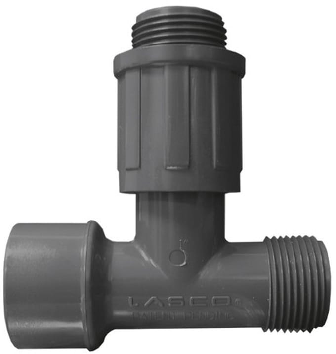 Rain Bird Verdeelstuk PVC 1" wartel binnendraad x buitendraad 10bar grijs type RB1301-010 1-groep