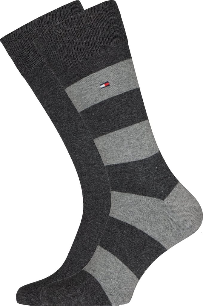 Tommy Hilfiger MEN RUGBY SOCK 2P Mannen Sokken Maat 43-46