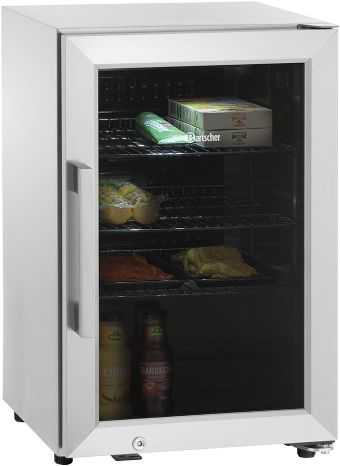 Bartscher Tafelmodel Koelkast - 63L - RVS - -1°C/+10°C - Statisch + Ventilator - 430x555x675mm - Horeca Koelkast