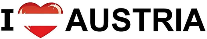 Sticker - I love Austria - 19 x 4 cm - oostenrijk - landenthema