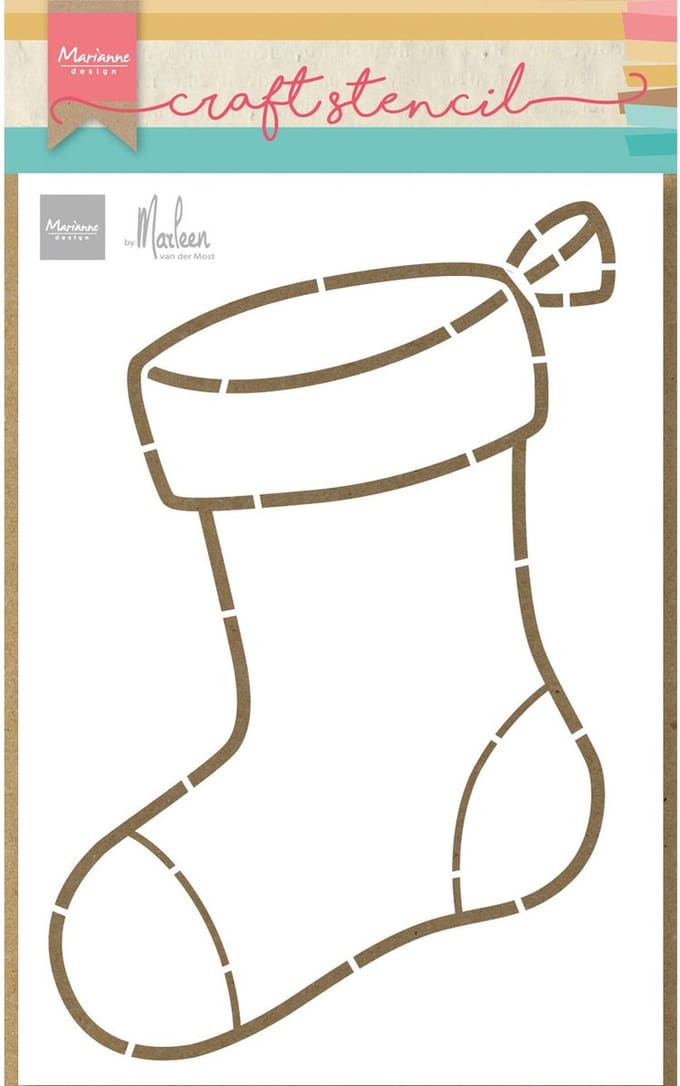 #7 Craft stencil Stocking