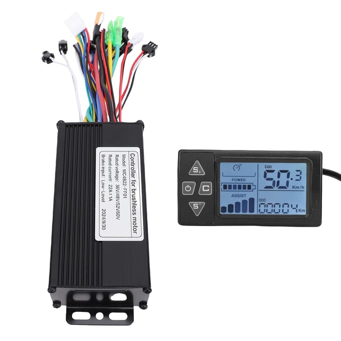 22A Sinusgolf 3-Modus Controller en S861 LCD Display Meter voor Elektrische Fiets Modificatie gray
