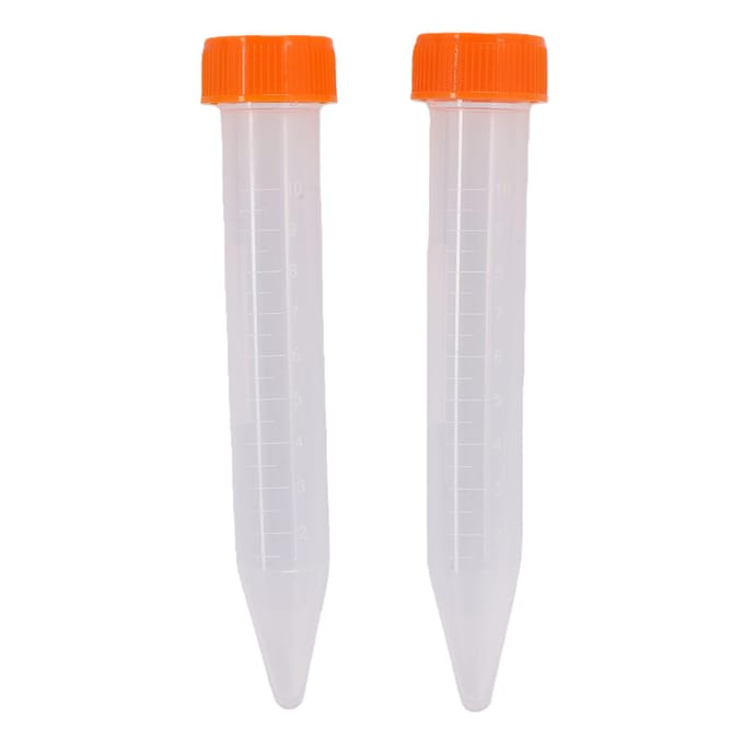 100 Pièces Tube à Centrifuger Conique 10ml Tube à Essai en Plastique Récipient Conique avec Bouchon pour Analyse de Laboratoire Science white