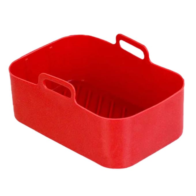Airfryer Siliconen Pot Voedselkwaliteit Siliconen Dubbele Mand Airfryer Bakpapier Keukenaccessoires Code red