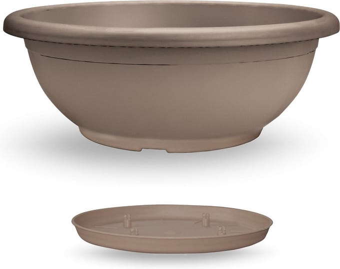 VECA - Schaal Naxos, Ø70cm, H27cm taupe