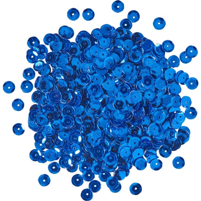 Pailletten gewelfd, metallic - Donkerblauw metaal