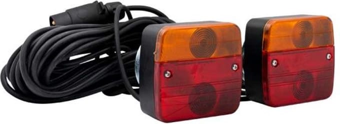 Verlichtingsset 7-polig 12 m kabel met magneet - TRAILERGEAR