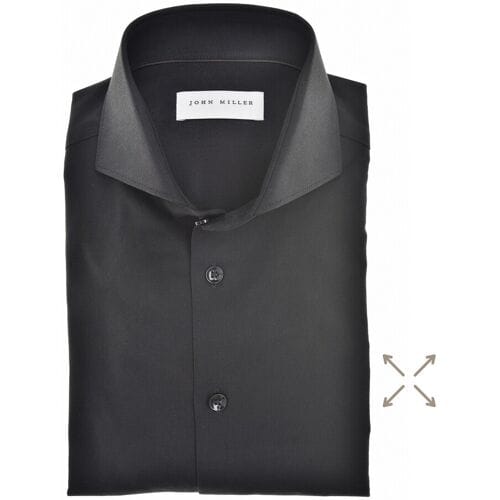 John Miller Overhemd FlexCotton 360 Zwart / male