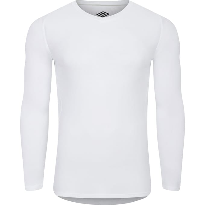 Umbro Heren Pro Base Layer Top met lange mouwen (Wit)