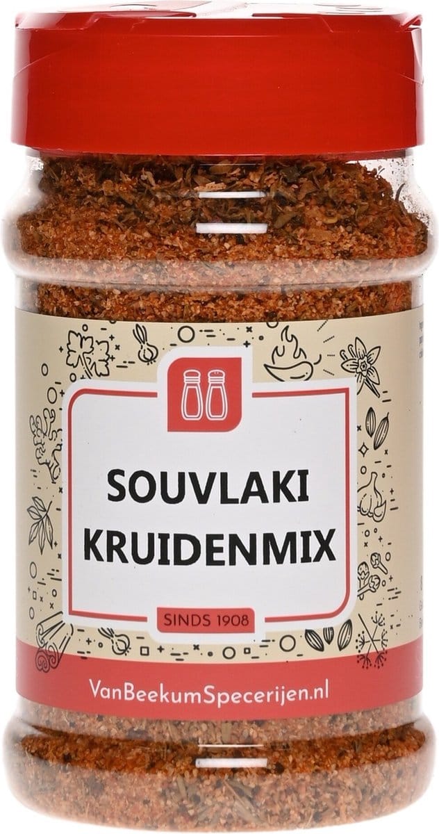 Van Beekum Specerijen - Souvlaki Kruidenmix - Strooibus 180 Gram