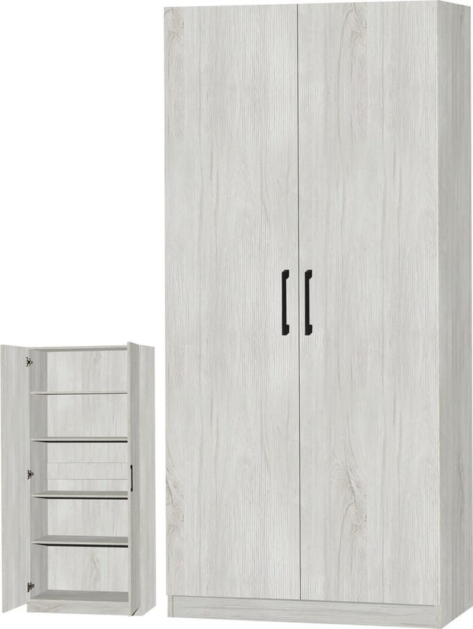 Belfurn - Linnenkast 2 deuren 60cm EDEN white oak