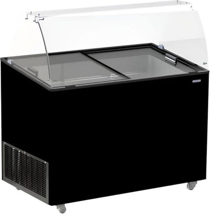 CombiSteel Schepijsvitrine - JAVA - 355L - 8x 5L - Statisch - Wielen - 1184x727x1229mm