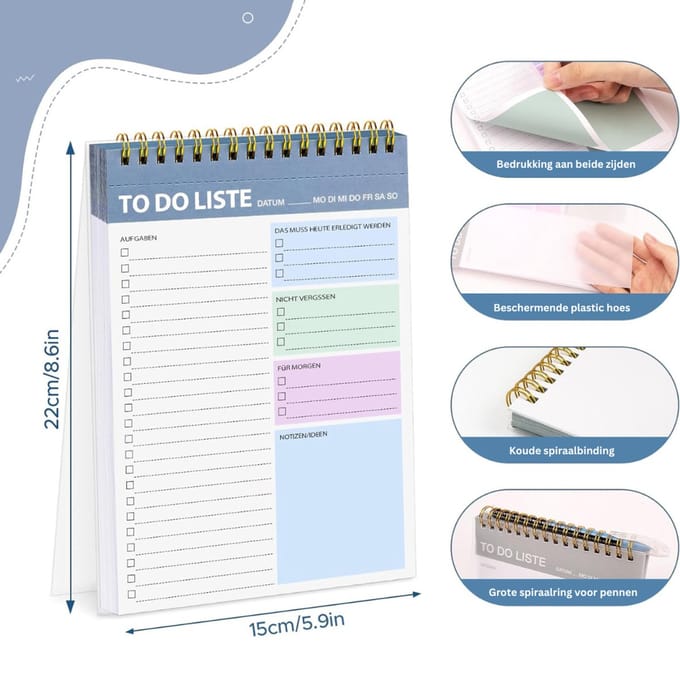 White-Label® Dagplanner - To Do List - Deskplanner