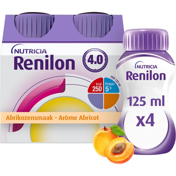 Renilon 4.0 Abrikoos Fles 4x125ml 570978