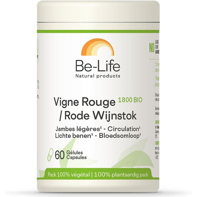Be-Life Rode wijnstok 1800 bio 60 Softgels