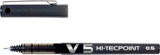 Rollerpen PILOT Hi-Tecpoint V5 fijn zwart | 12 stuks