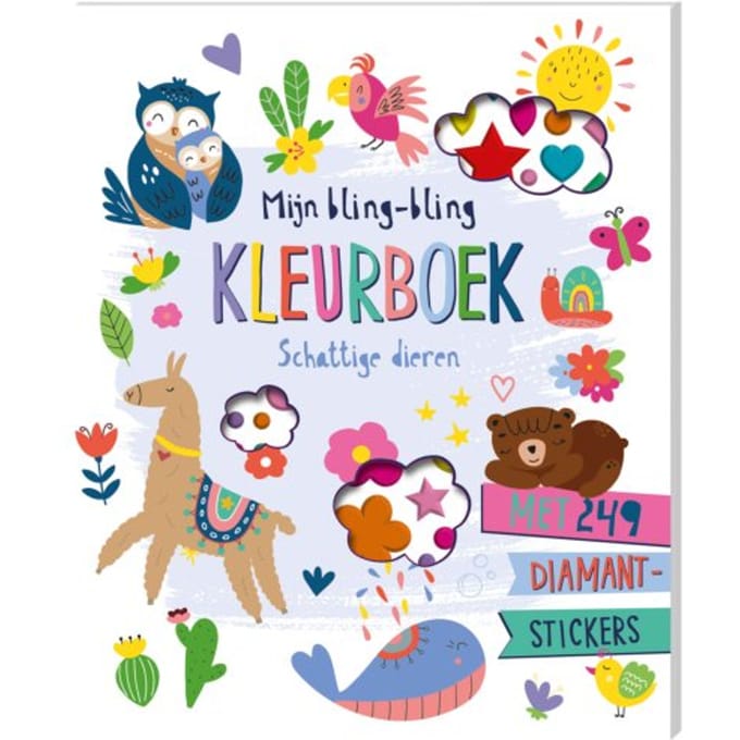 Mijn Bling-Bling Kleurboek - Schattige Dieren - Interstat