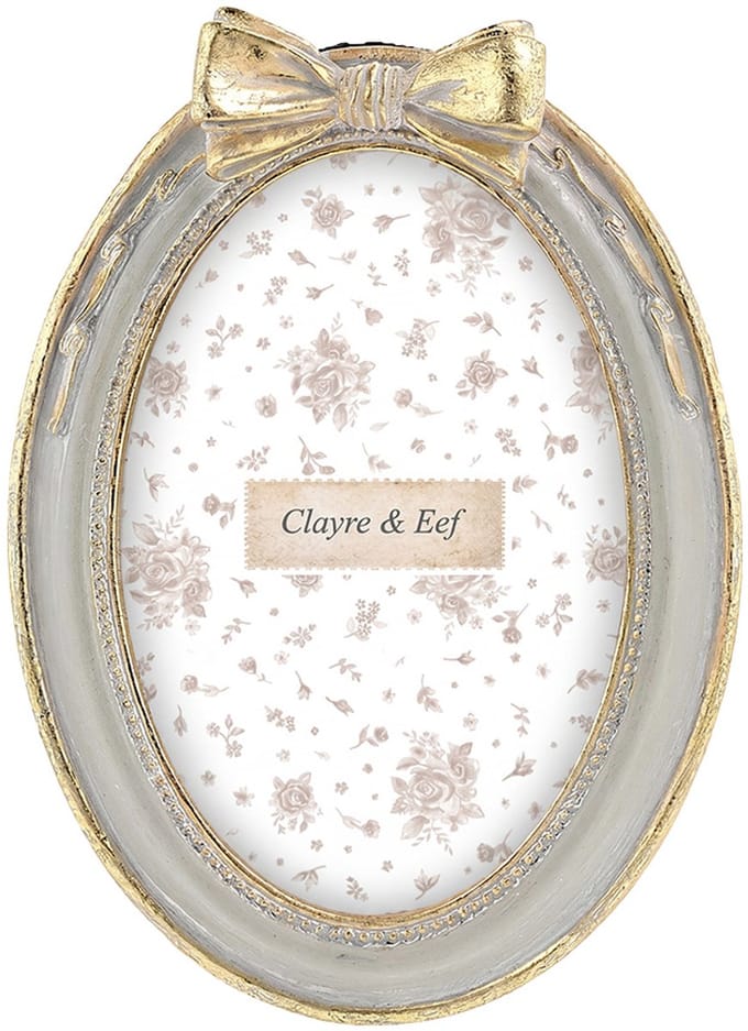 Clayre & Eef Fotolijst Grijs Kunststof