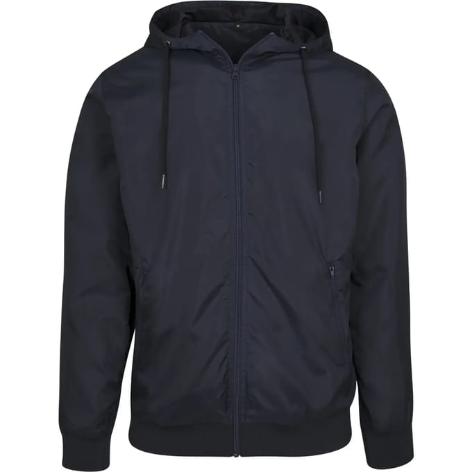Build your Brand Windrunner Jacket BY016 - Navy/Navy - L