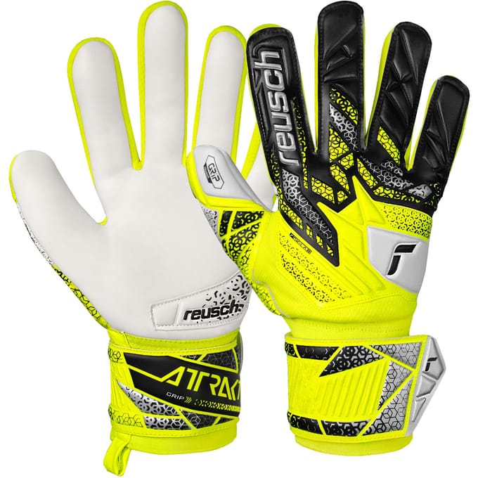 Reusch Attrakt Grip Yellow Silver - Keepershandschoenen - Maat 9