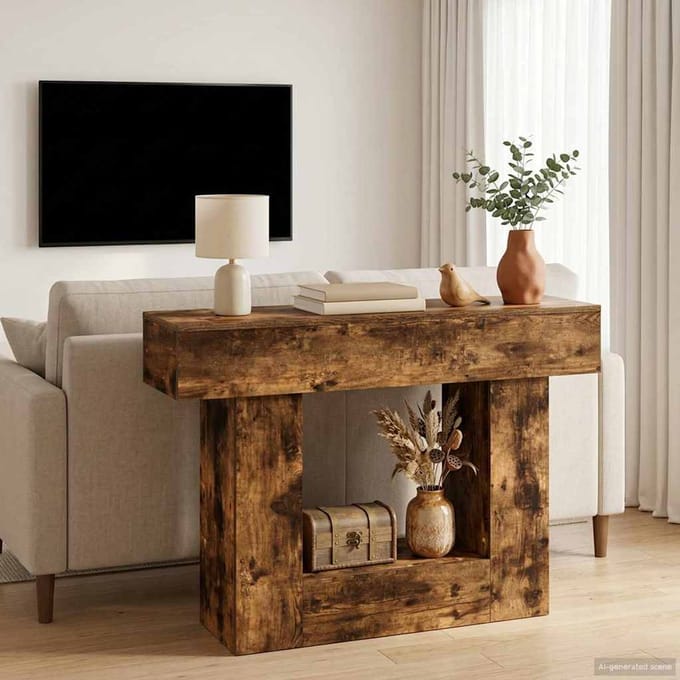 vidaXL - Gerookte - Eik - 101 - x - 30 - x - 74 - cm