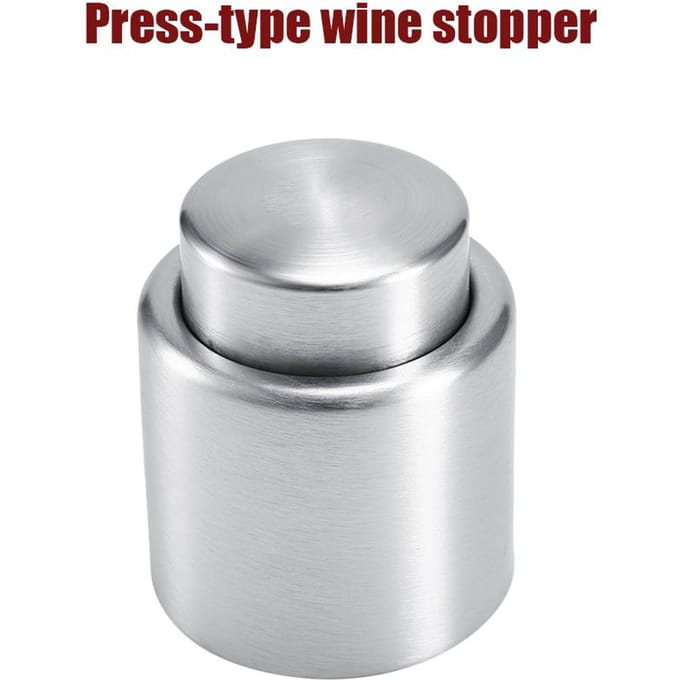 Acier Inoxydable Scellé Sous Vide Vin Champagne Vin Rouge Bouchon de Bouteille Bouchon Barware gray