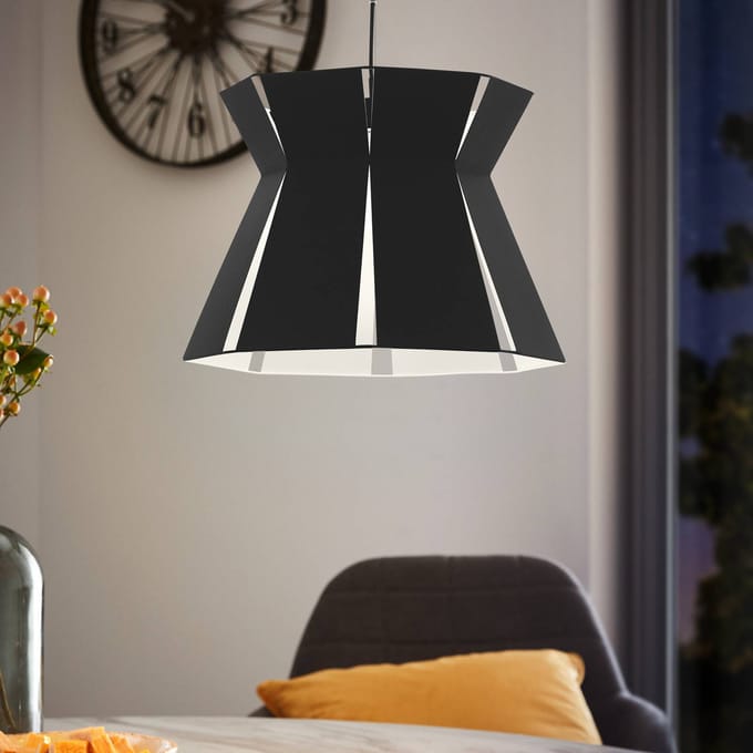 EGLO Hanglamp Valecrosia, zwart, Ø 42 cm