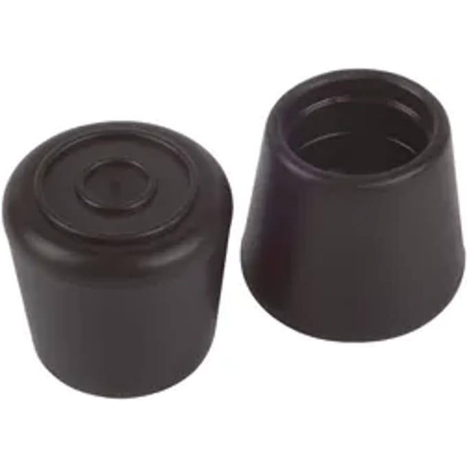 Fix-o-moll Stoelpootdop - Antislip - Rond Rubber Zwart - Diam. 14mm - 4 Stuks
