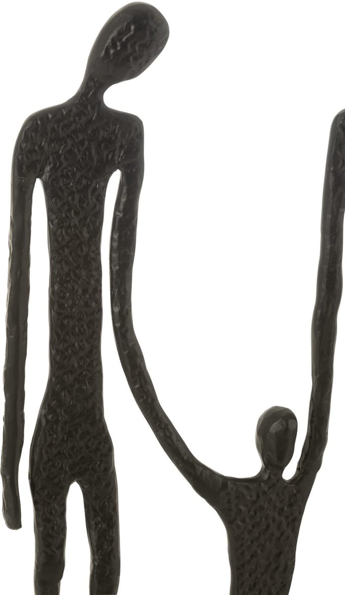 J-Line figuur Familie - aluminium - zwart